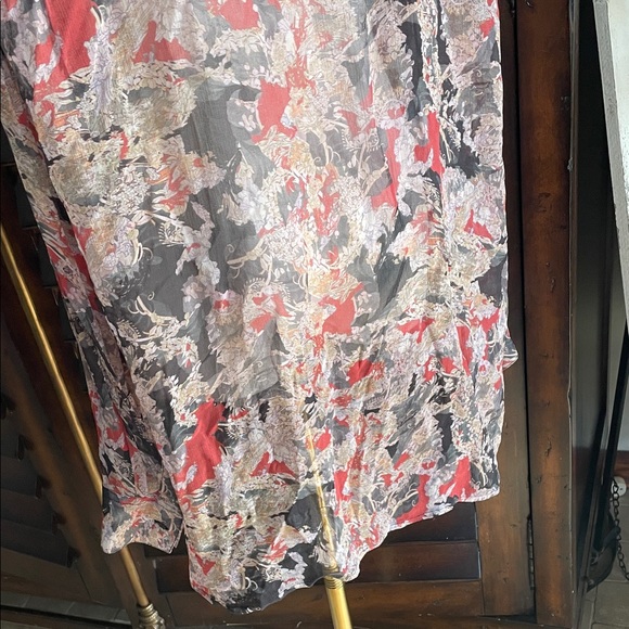 IRO Paris Blaze Gorgeous Top Oversized 36 Floral Button-Up Blouse Fits M / L - Picture 10 of 14